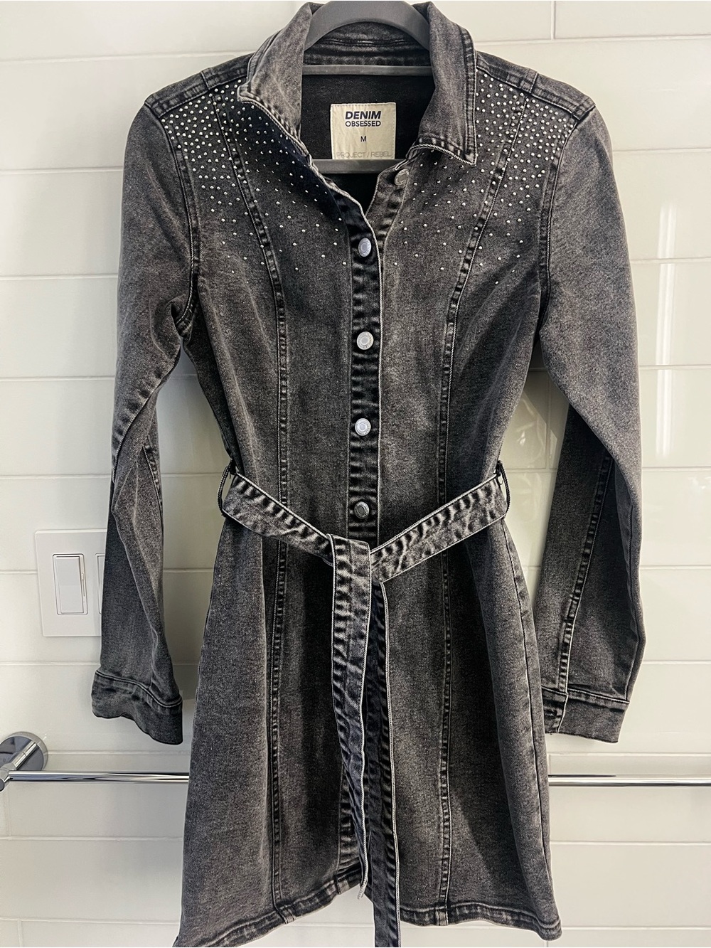 Studded Denim Dress